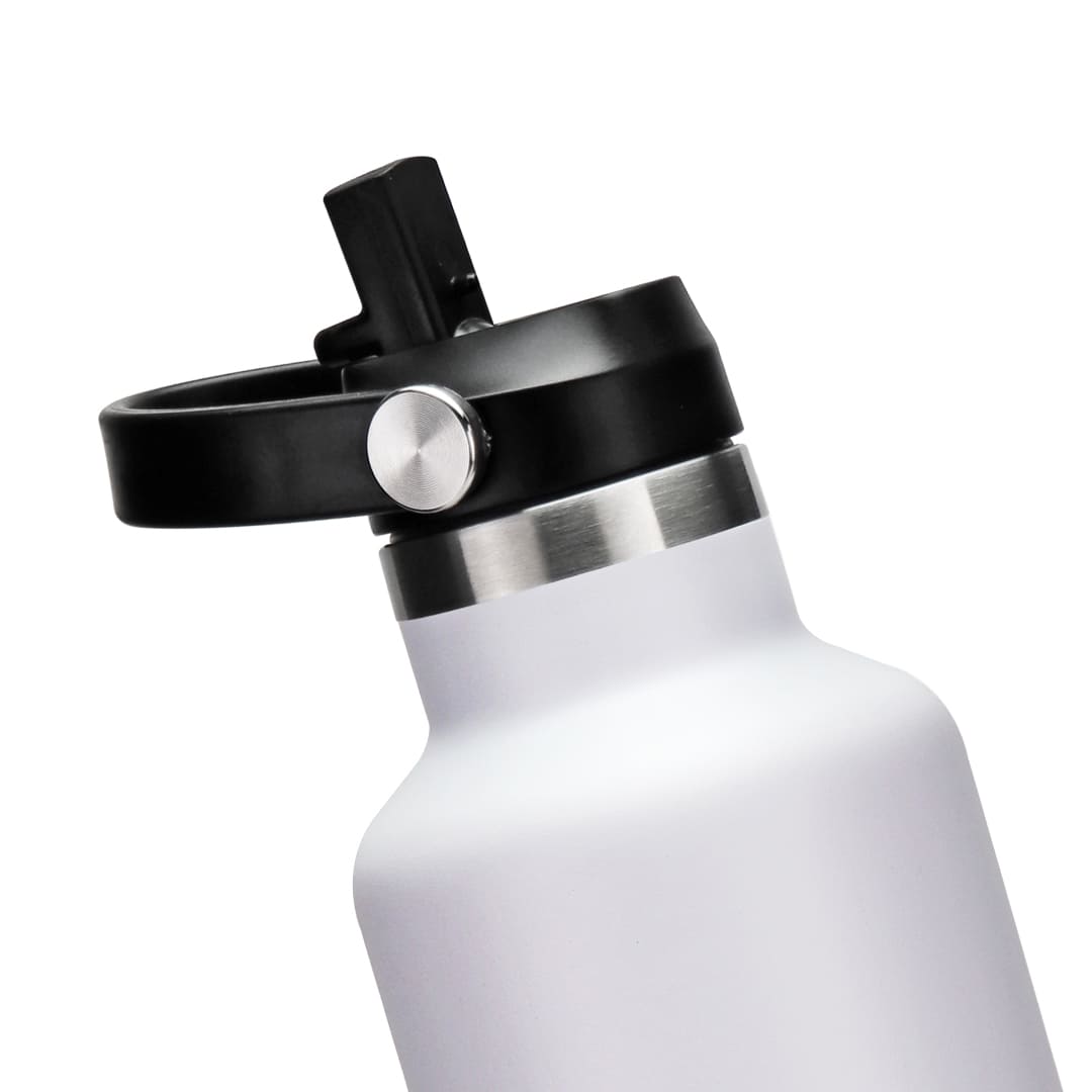 Hans Larsen Vacuum Stainless Steel Bottle with Sports Lid - 1L - White
