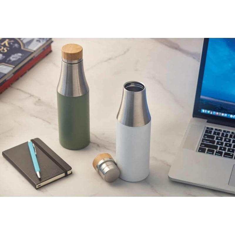 R-BREDA - CHANGE Collection Recycled Insulated Water Bottle - White