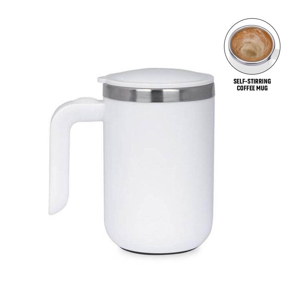 Hans Larsen Auto-Stirring Coffee Mug - White