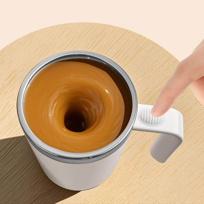 Hans Larsen Auto-Stirring Coffee Mug - White