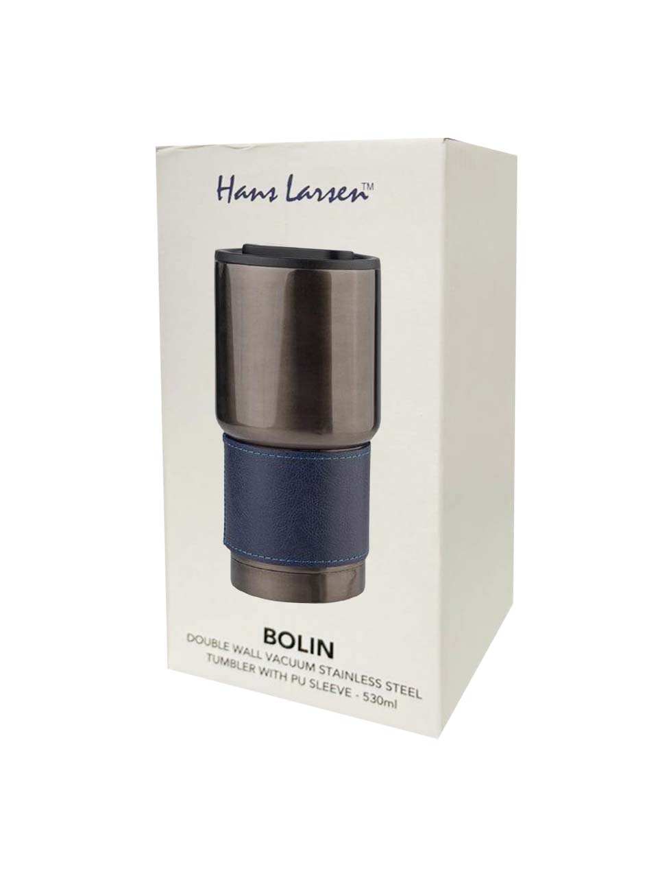 Hans Larsen Insulated Tumbler with Grip Sleeve 530ml - Blue