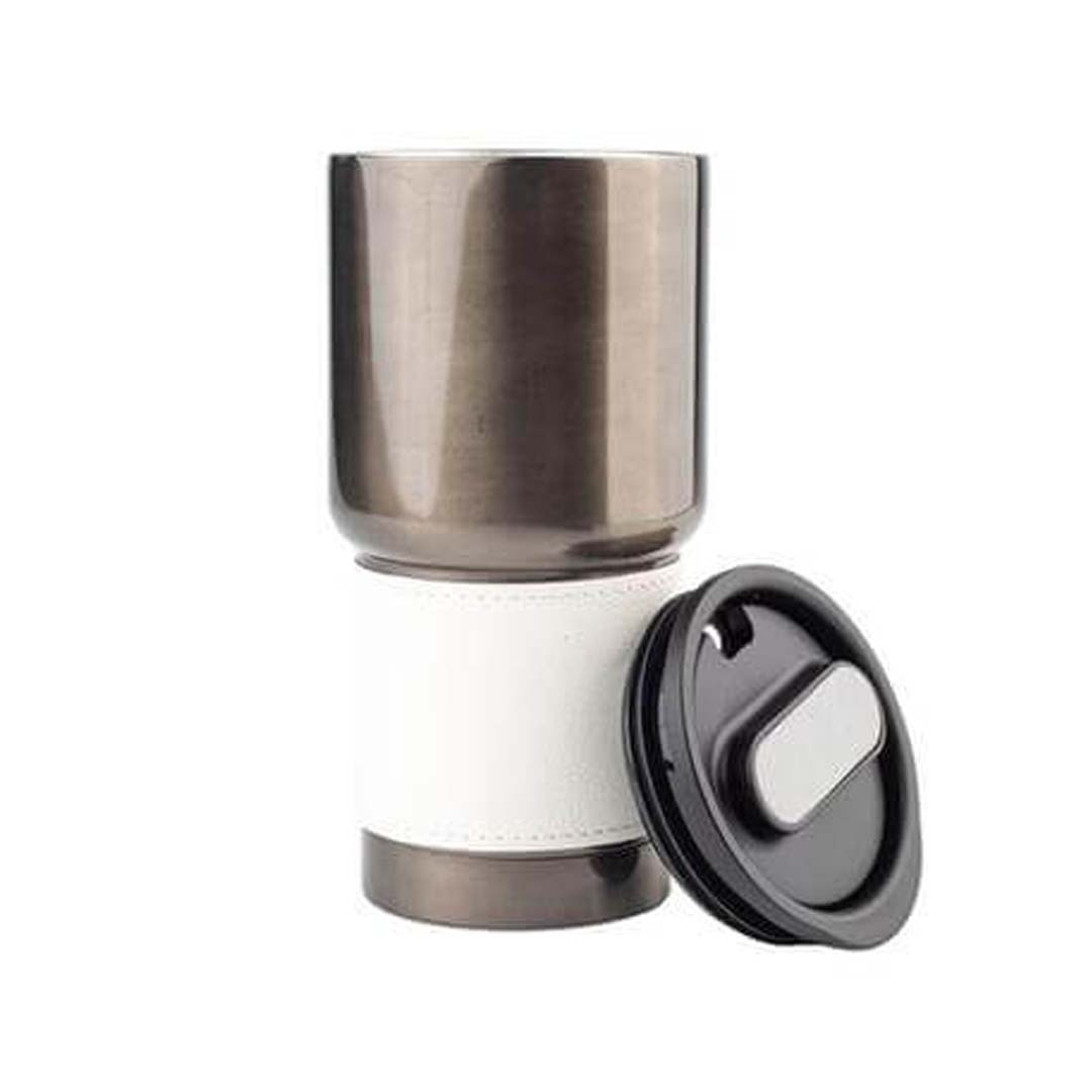 Hans Larsen Insulated Tumbler with Grip Sleeve 530ml - White