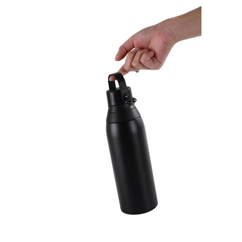 Hans Larsen Double Wall Stainless Steel Vacuum Bottle - 750ml - Black