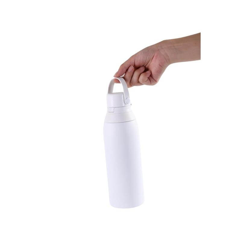 Hans Larsen Double Wall Stainless Steel Vacuum Bottle - 750ml - White