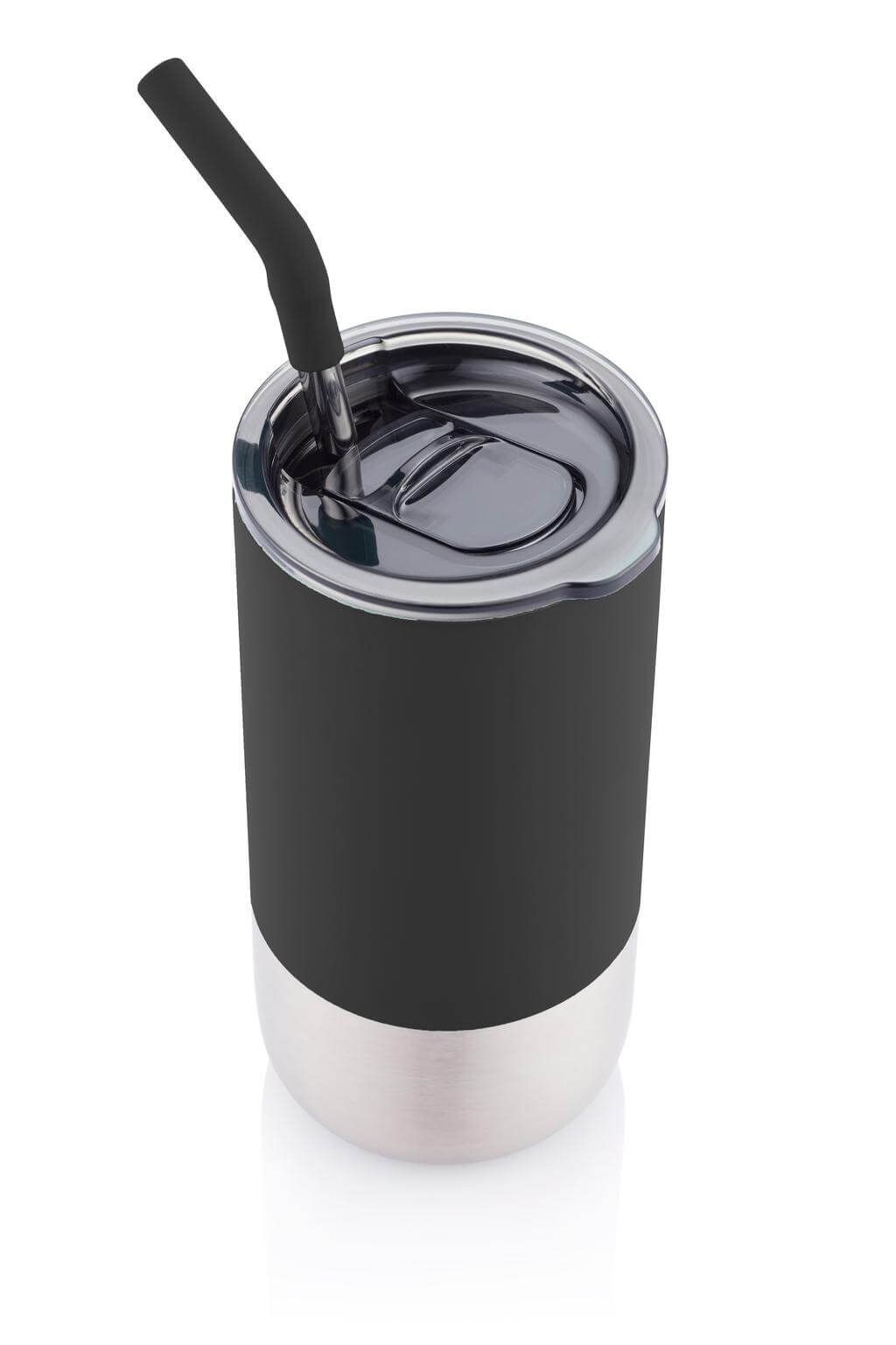 CHANGE Collection Insulated Tumbler with Reusable Straw - Black