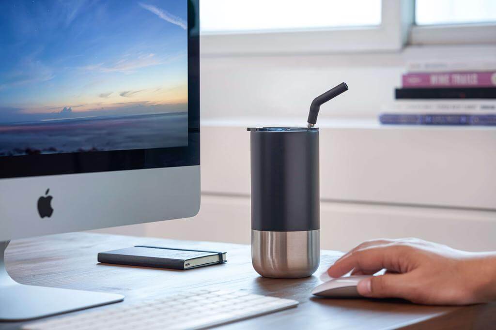CHANGE Collection Insulated Tumbler with Reusable Straw - Black