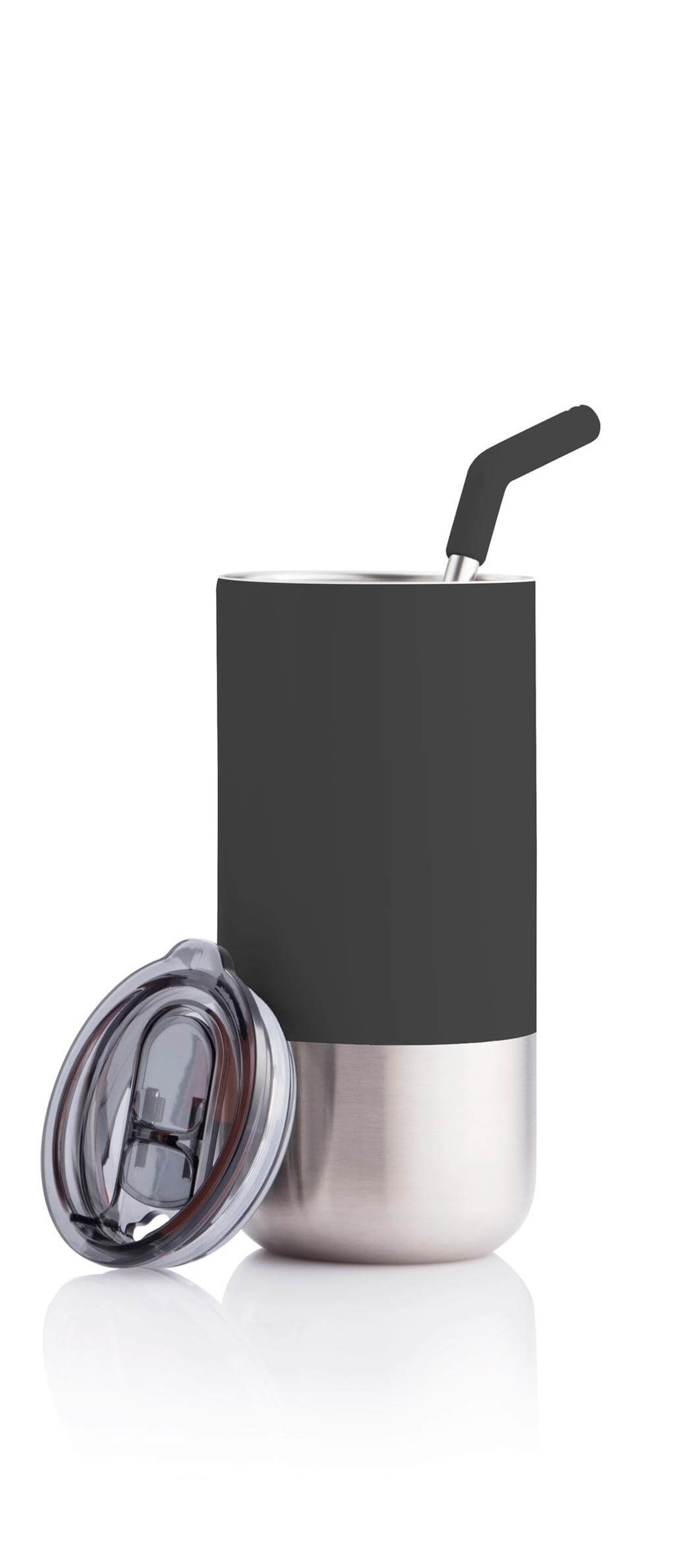 CHANGE Collection Insulated Tumbler with Reusable Straw - Black