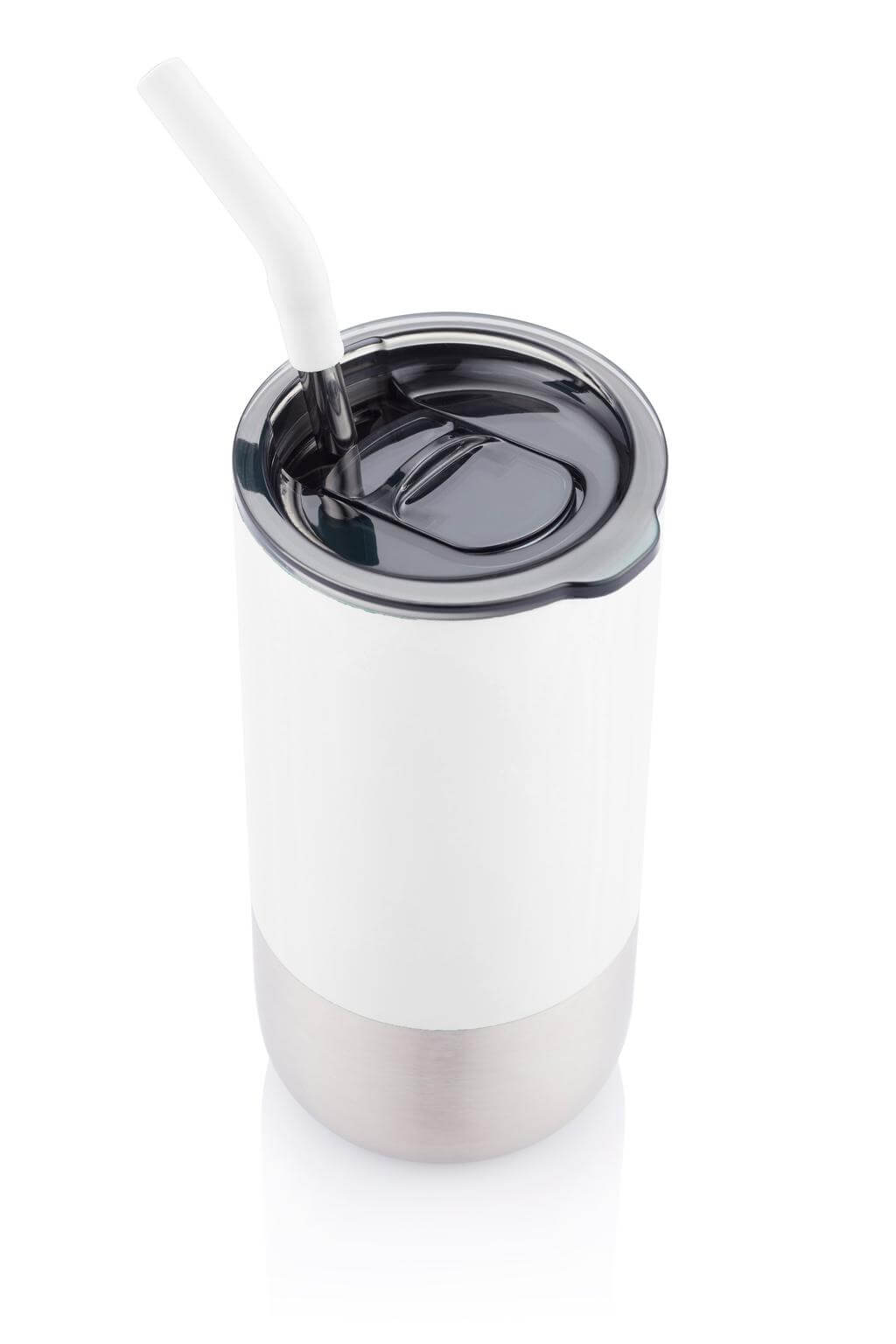 CHANGE Collection Insulated Tumbler with Reusable Straw - White