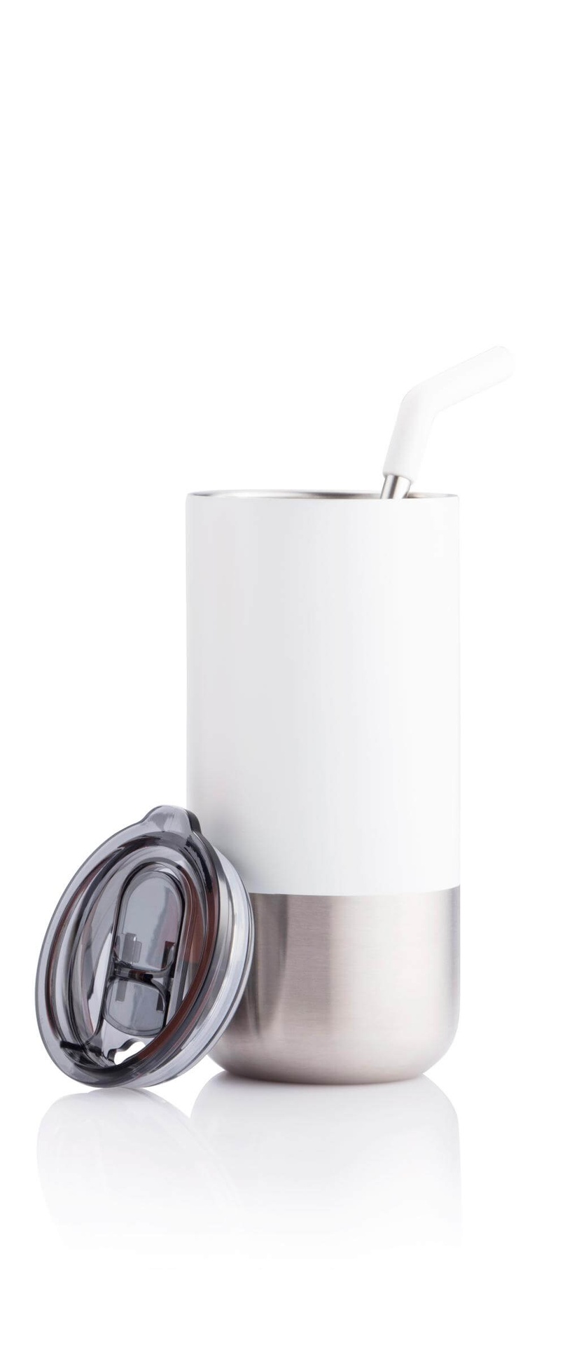 CHANGE Collection Insulated Tumbler with Reusable Straw - White