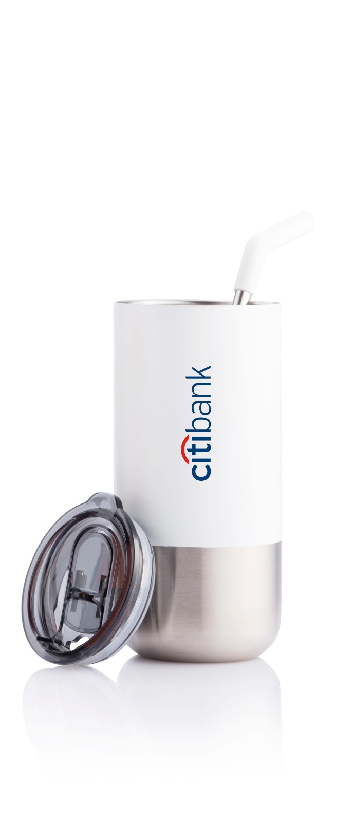 CHANGE Collection Insulated Tumbler with Reusable Straw - White