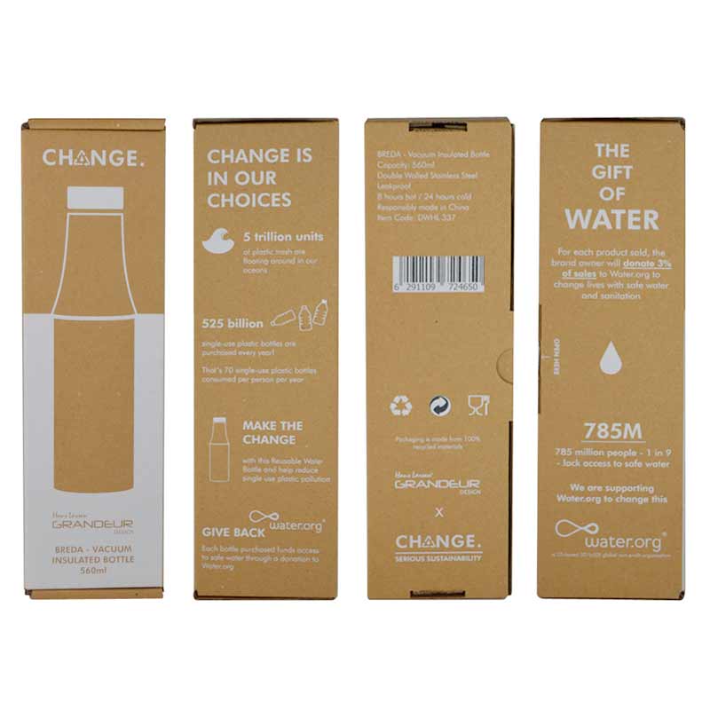 CHANGE Collection Insulated Water Bottle - Green