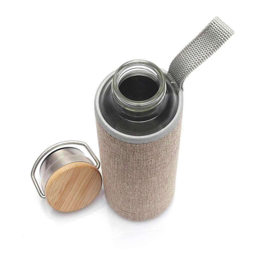 Hans Larsen Borosilicate Glass Bottle with Jute Sleeve
