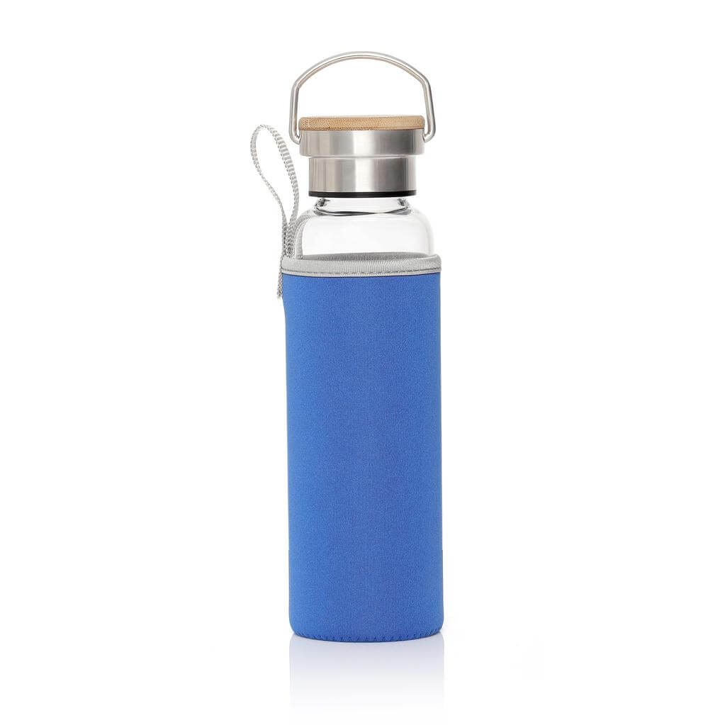 Hans Larsen Borosilicate Glass Bottle with Neo Sleeve - Royal Blue