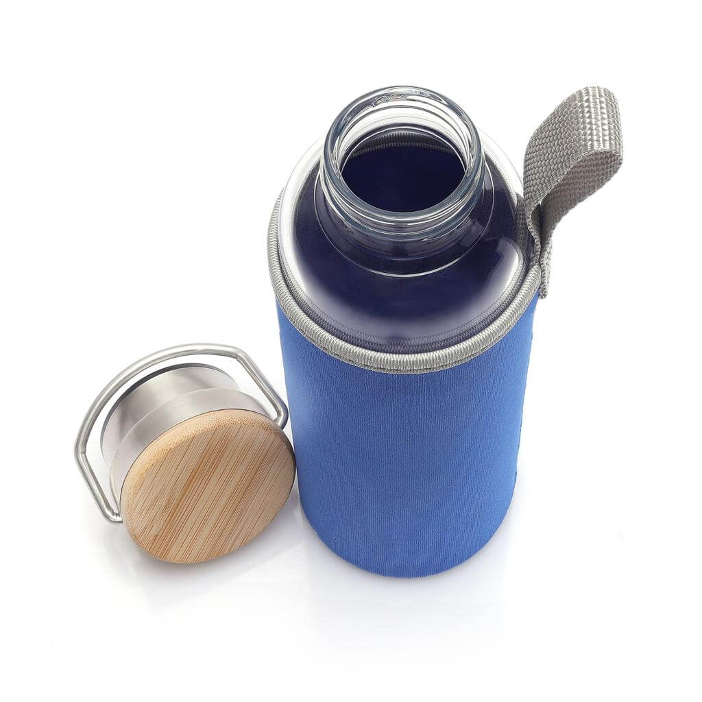Hans Larsen Borosilicate Glass Bottle with Neo Sleeve - Royal Blue