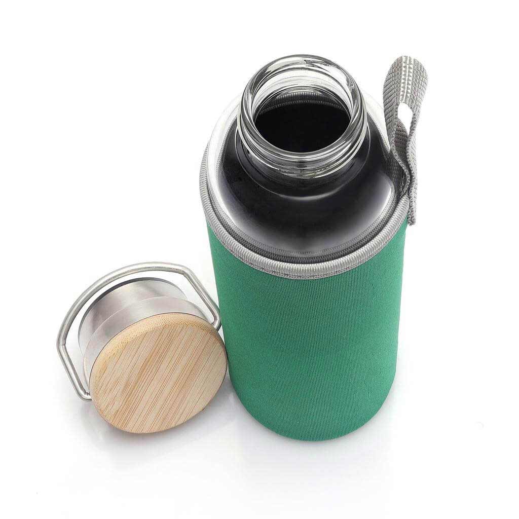 Hans Larsen Borosilicate Glass Bottle with Neo Sleeve - Green