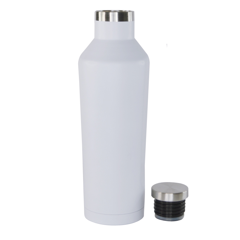Hans Larsen Double Wall Stainless Steel Water Bottle - White