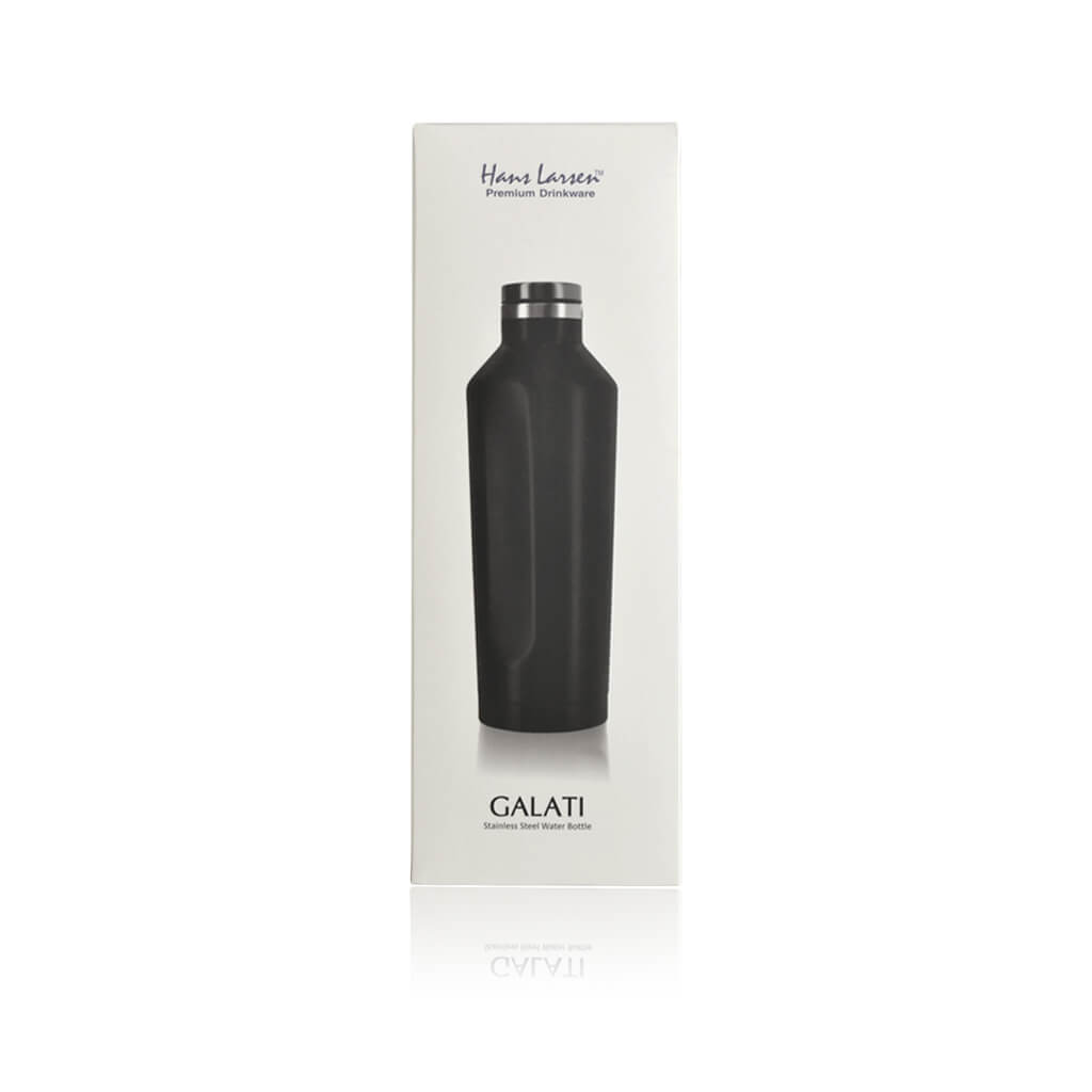 Hans Larsen Double Wall Stainless Steel Water Bottle - Grey