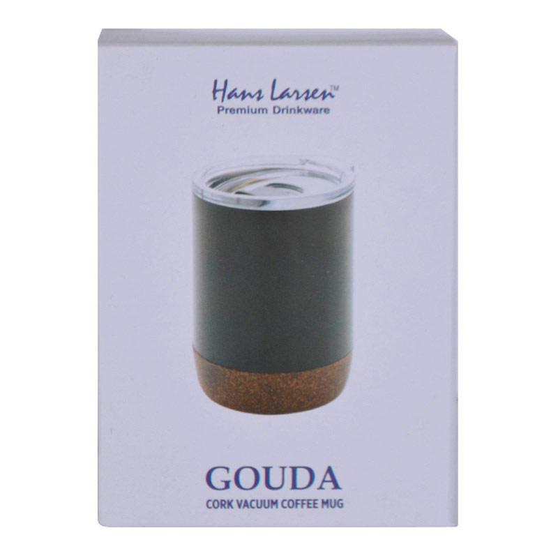 Hans Larsen Vacuum Mug With Cork Base - Black