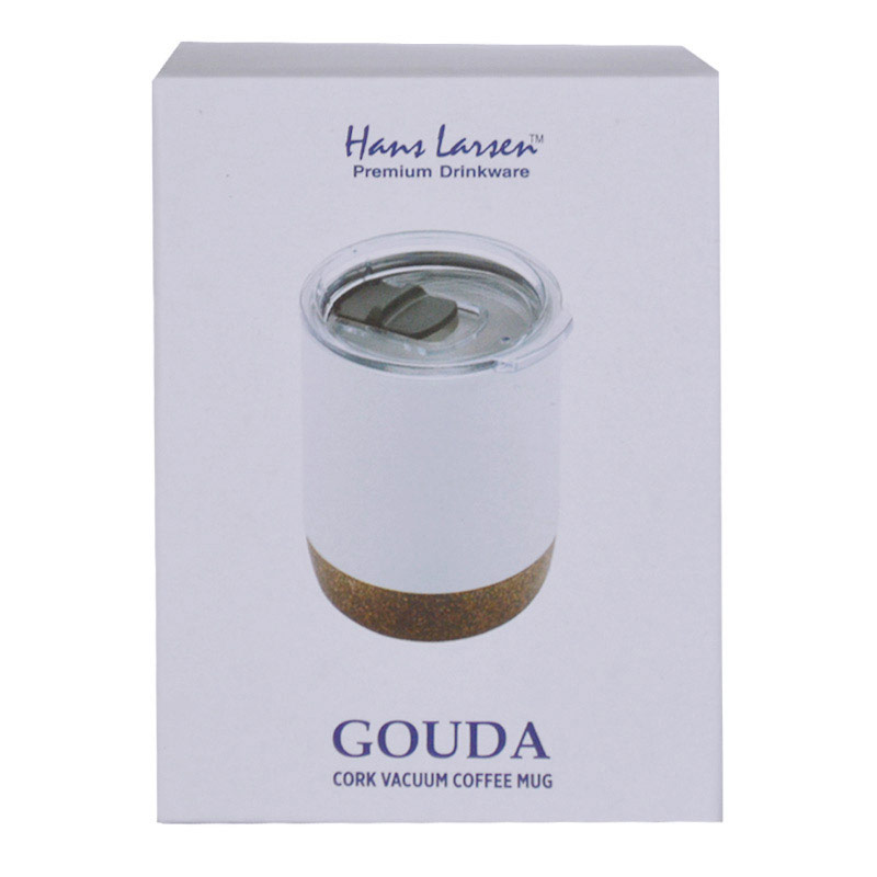 Hans Larsen Vacuum Mug With Cork Base - White