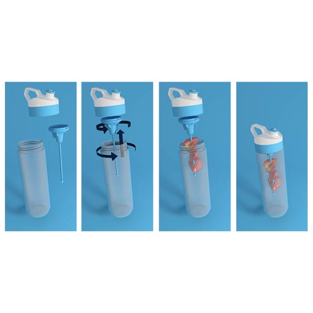 TACX Fruit Infuser Bottle - Light Blue