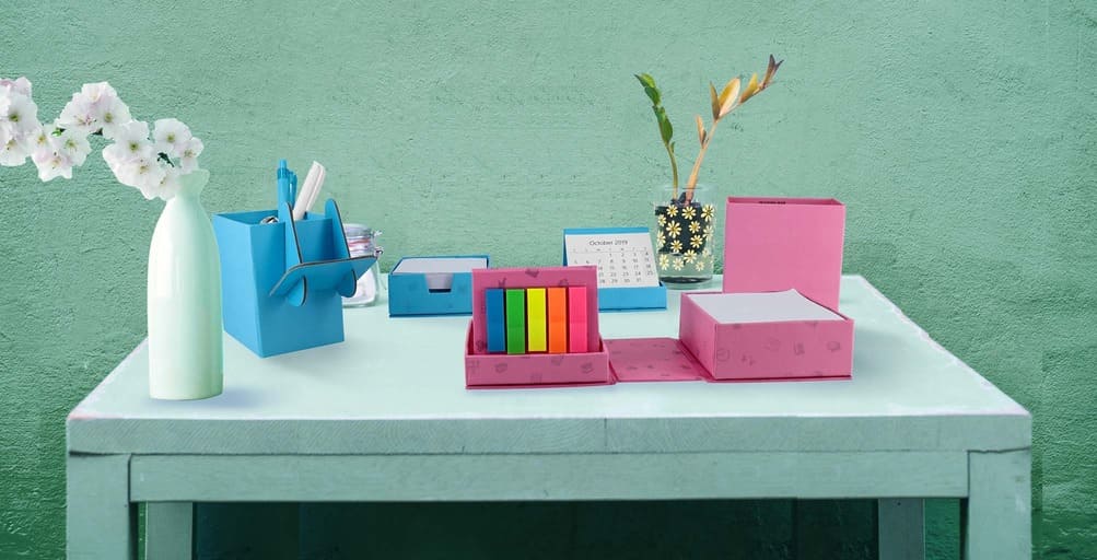 eco-neutral Memo/Calendar Cube - Blue
