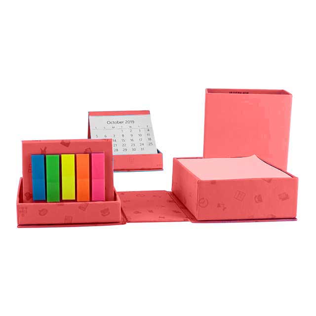 eco-neutral Memo/Calendar Cube - Red