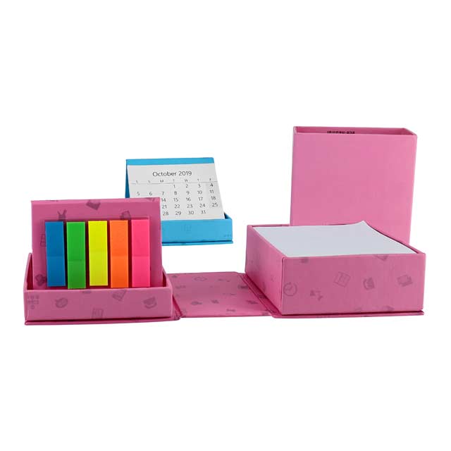eco-neutral Memo/Calendar Cube - Pink