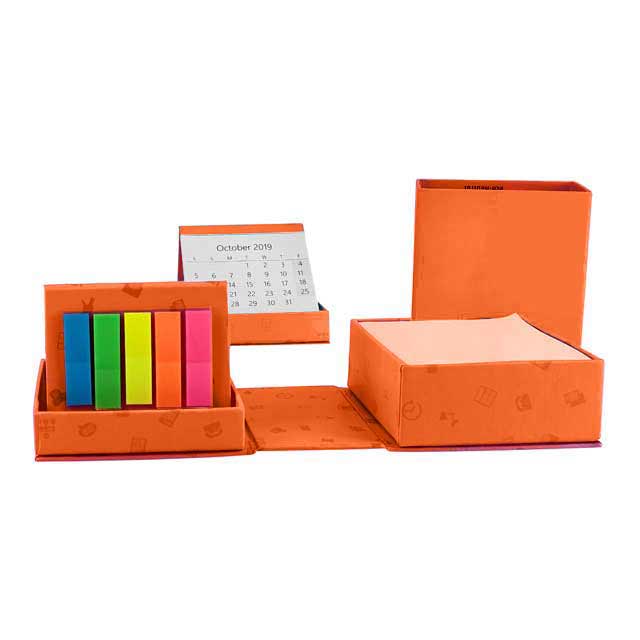 eco-neutral Memo/Calendar Cube - Orange
