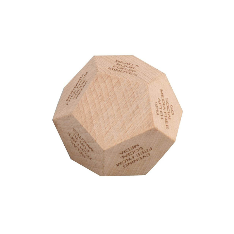 eco-neutral Digital Detox Wooden Dice
