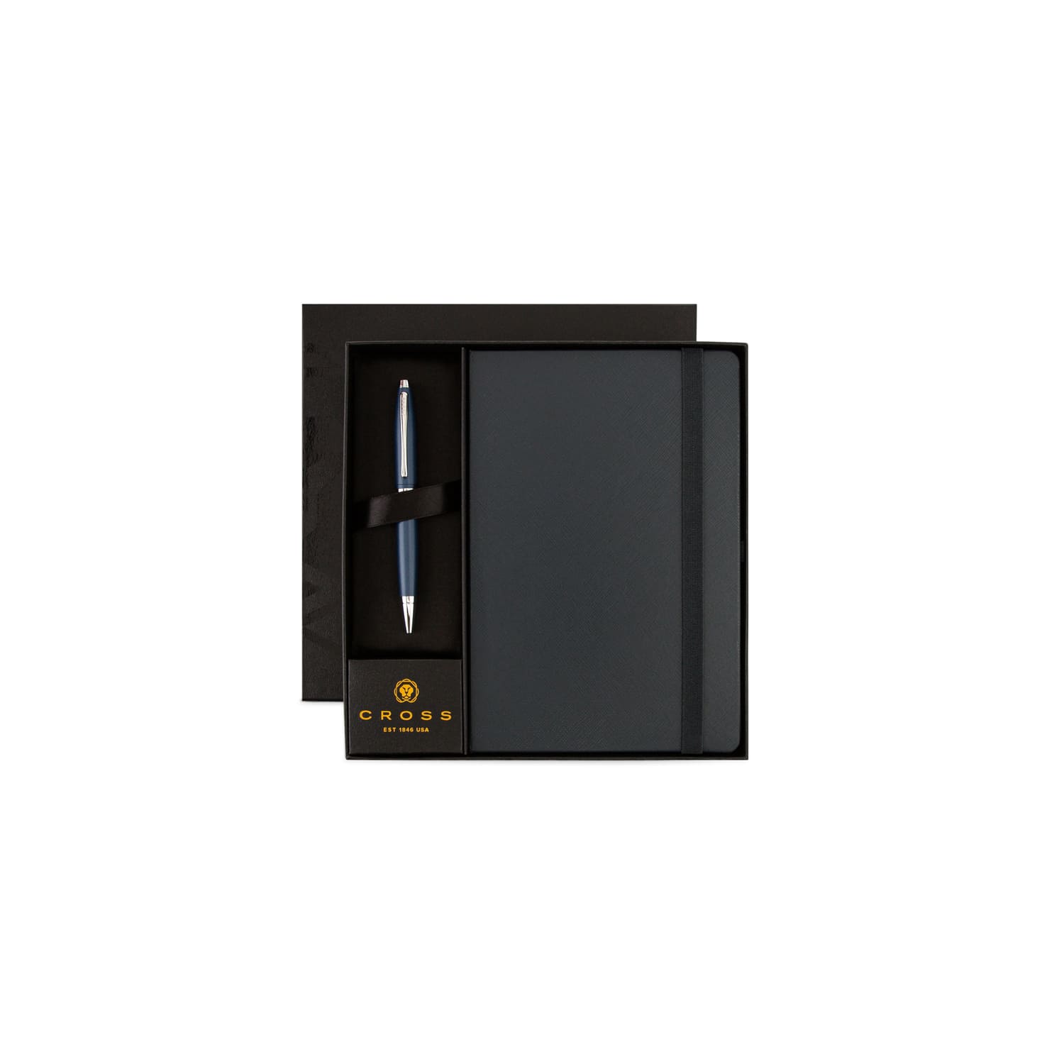 Cross Calais™ Ballpoint Pen & A5 Hardcover Notebook Gift Set - Navy Blue
