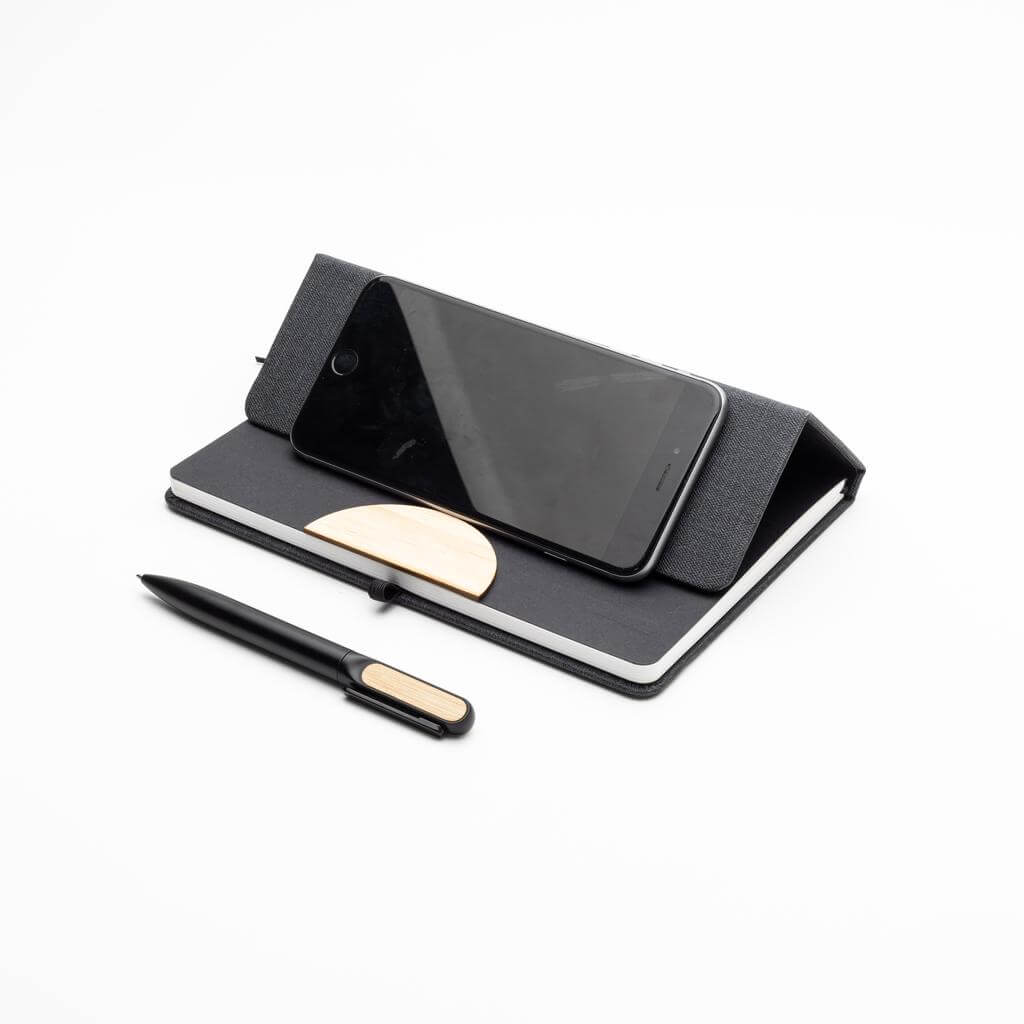 Set of A5 Notebook and Pen with Bamboo Element