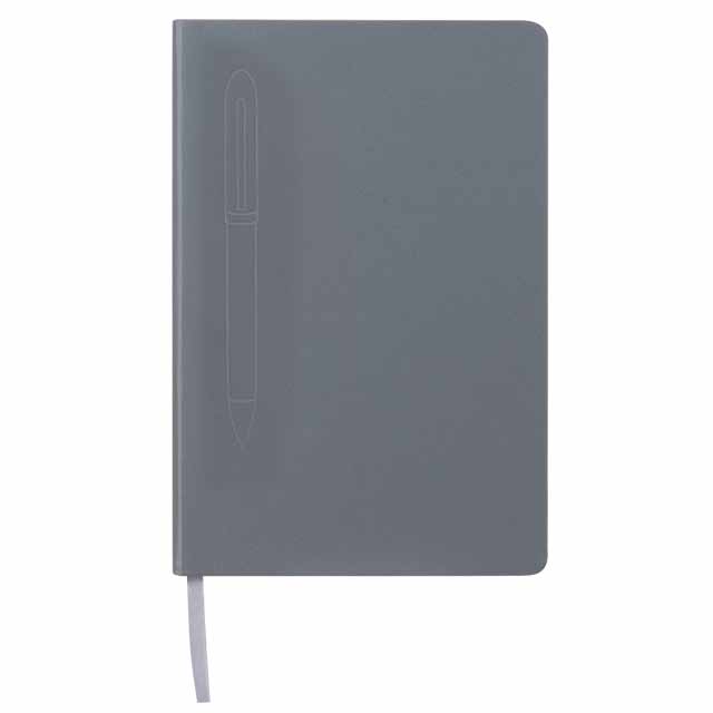 Giftology A5 Hard Cover Notebook with Metal Pen - Grey