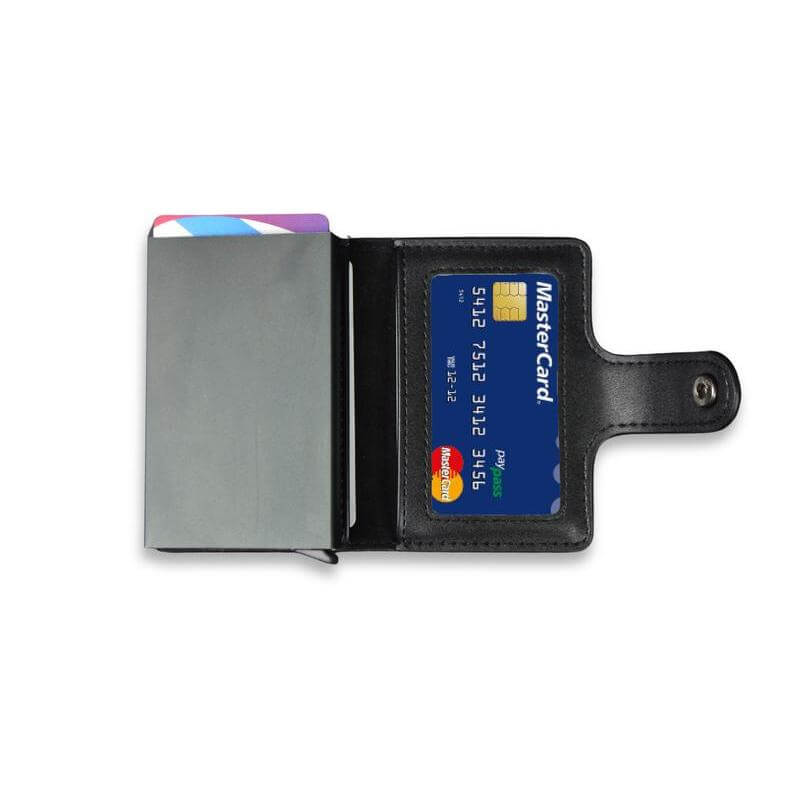 Set of RFID Card Holder, Key Chain and Pen - Black