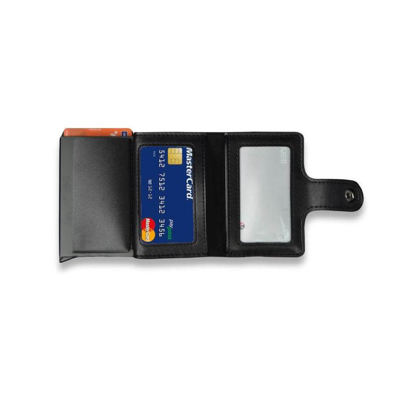 Set of RFID Card Holder, Key Chain and Pen - Black