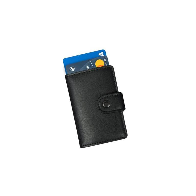 Set of RFID Card Holder, Key Chain and Pen - Black