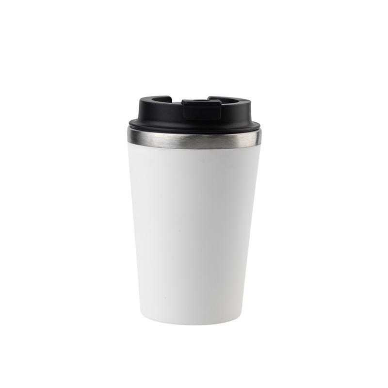 Giftology Set of Double Walled Tumbler, A5 Notebook and Pen - White