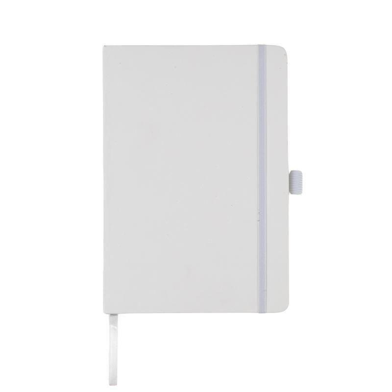 Giftology Set of Double Walled Tumbler, A5 Notebook and Pen - White