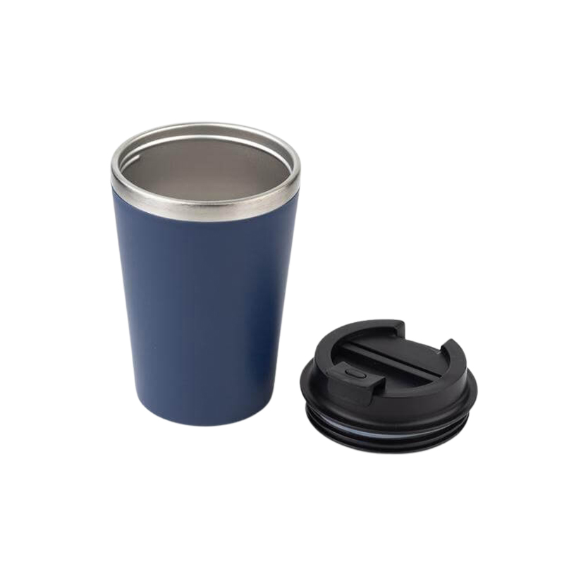 Giftology Set of Double Walled Tumbler, A5 Notebook and Pen - Navy Blue