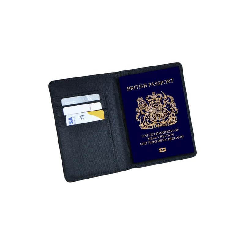 Executive Set of Passport Cover, Name Card Holder and Metal Pen - Black