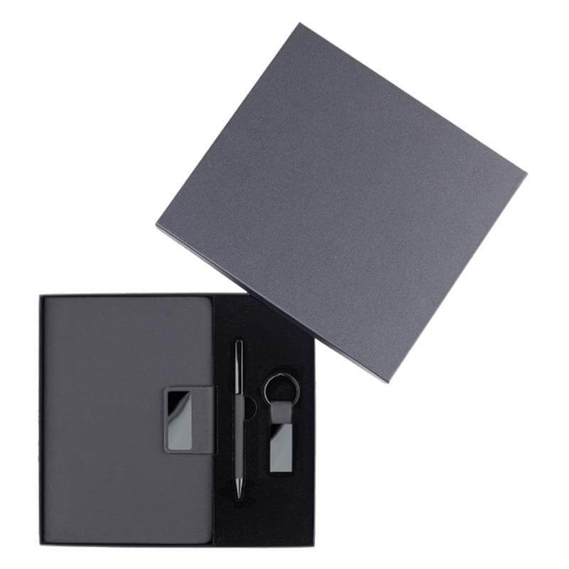 Giftology Set of Notebook, Keychain and Pen - Black