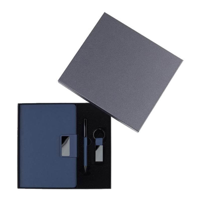Giftology Set of Notebook, Keychain and Pen - Blue