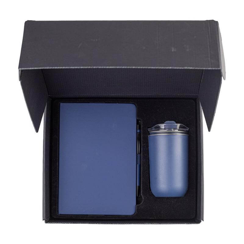 Giftology Set of Tumbler, A5 Notebook and Pen - Navy Blue