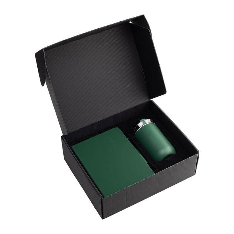 Giftology Set of Tumbler, A5 Notebook and Pen - Green