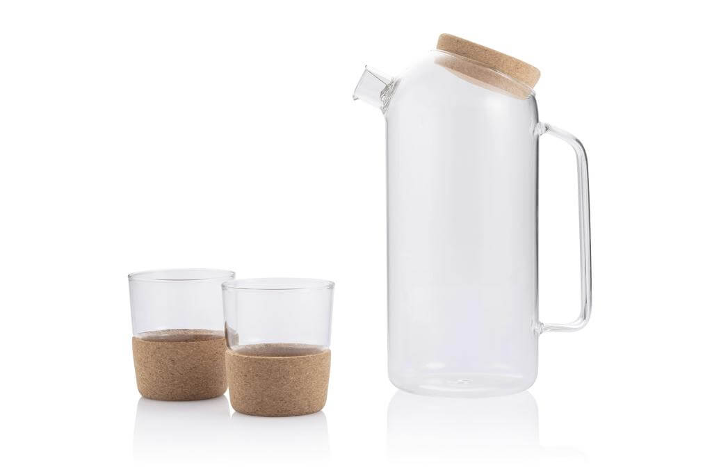 Hans Larsen Set of Glass Carafe with 2 Tumblers