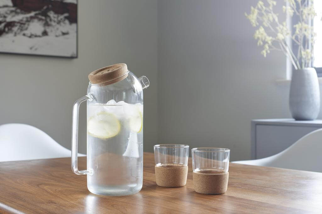 Hans Larsen Set of Glass Carafe with 2 Tumblers