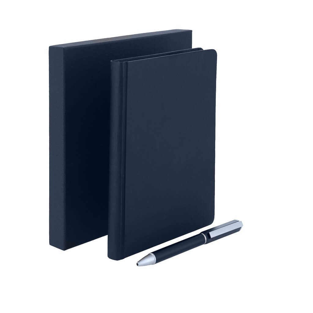 SANTHOME Set Of PU Thermo Notebook And Pen - Blue
