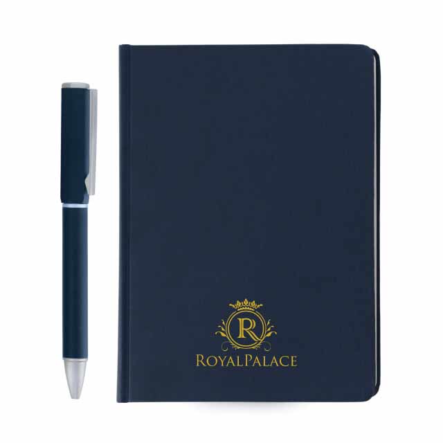 SANTHOME Set Of PU Thermo Notebook And Pen - Blue