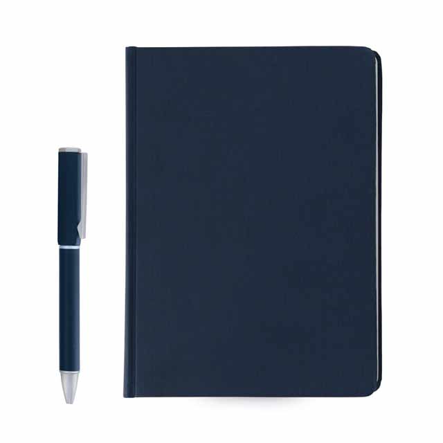 SANTHOME Set Of PU Thermo Notebook And Pen - Blue