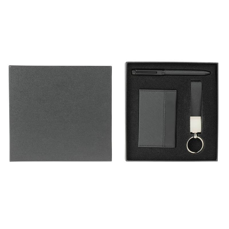SANTHOME Gift Set (Card Holder, Key Chain and Pen)