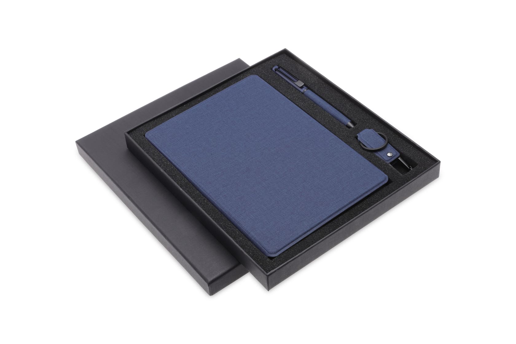 CHANGE ZERO Sustainable Gift Set with Refillable Notebook, Pen & USB Keychain - Navy